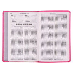 KJV Pearlized Cherry Pink Faux Leather Gift Edition Bible