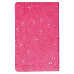 KJV Pearlized Cherry Pink Faux Leather Gift Edition Bible
