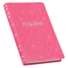 KJV Pearlized Cherry Pink Faux Leather Gift Edition Bible