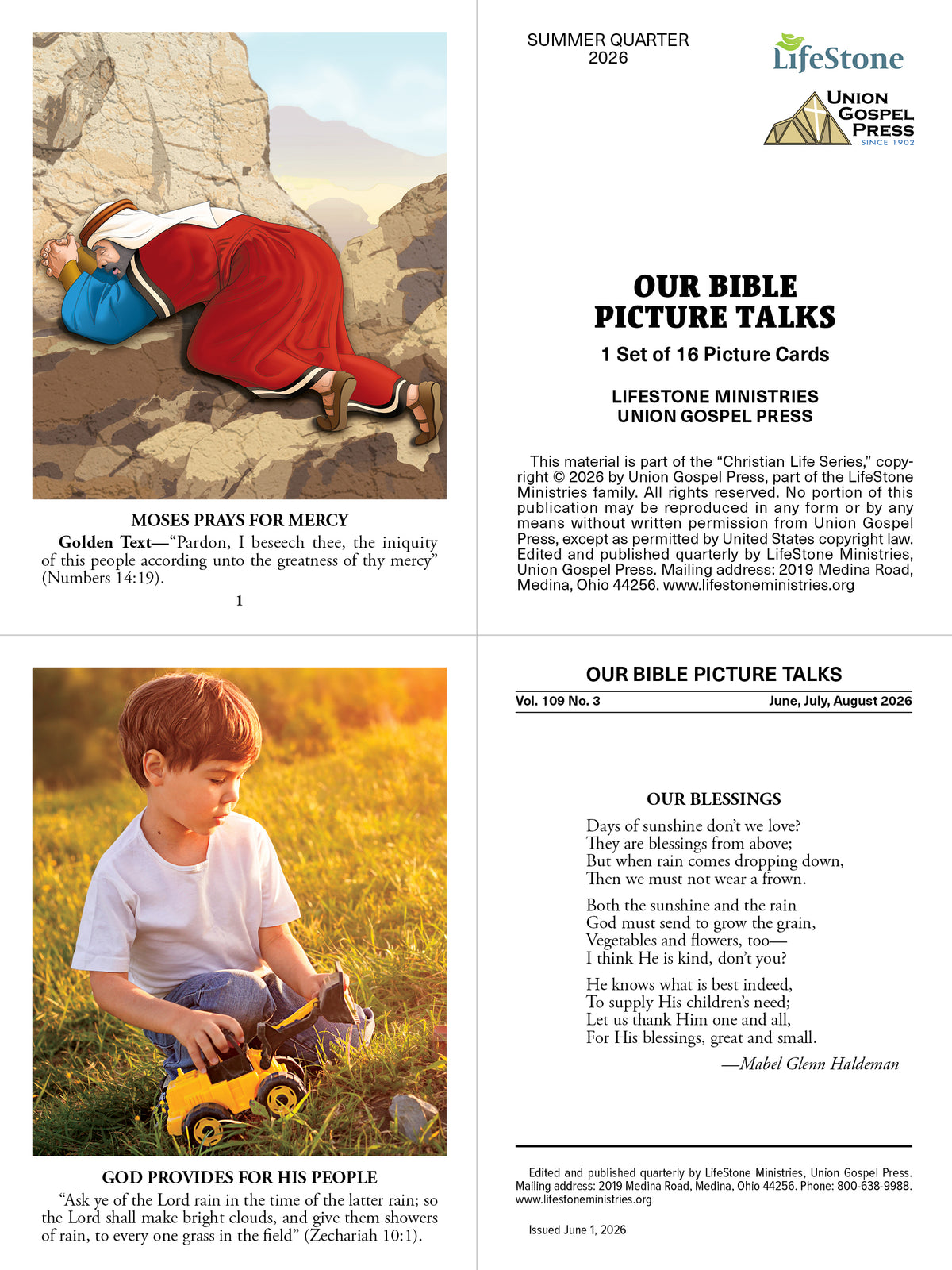 Our BIBLE PICTURE TALKS SUMMER Quarter 2026