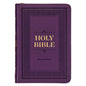 KJV Iris Purple Faux Leather Compact Bible with Zipper