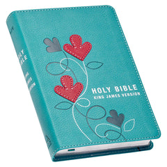 KJV Turquoise Faux Leather Compact Bible