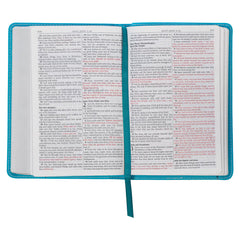 KJV Turquoise Faux Leather Compact Bible